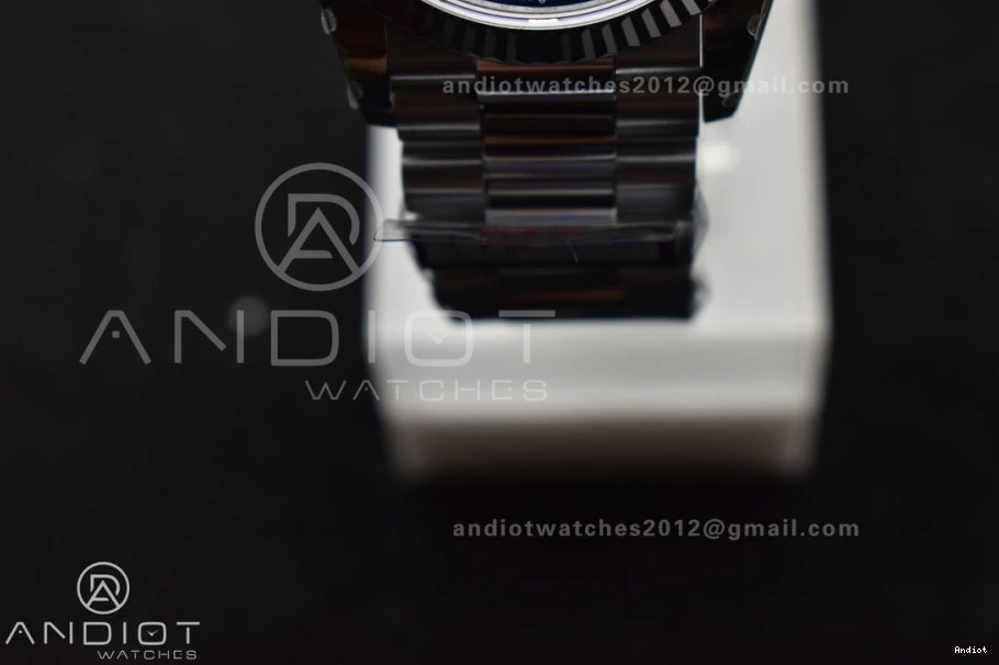 Bracelet vr3255 on Weight) Steel President 904L 36 Crystal SS QF Dial Edition Best (Gain DayDate Blue V5 0412